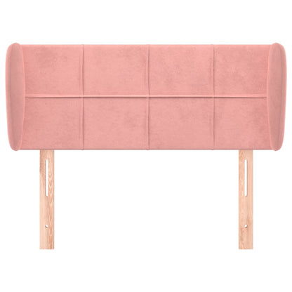 Hoofdbord Met Randen 103X23X78/88 Cm Fluweel Roze 103 x 23 x 78/88 cm