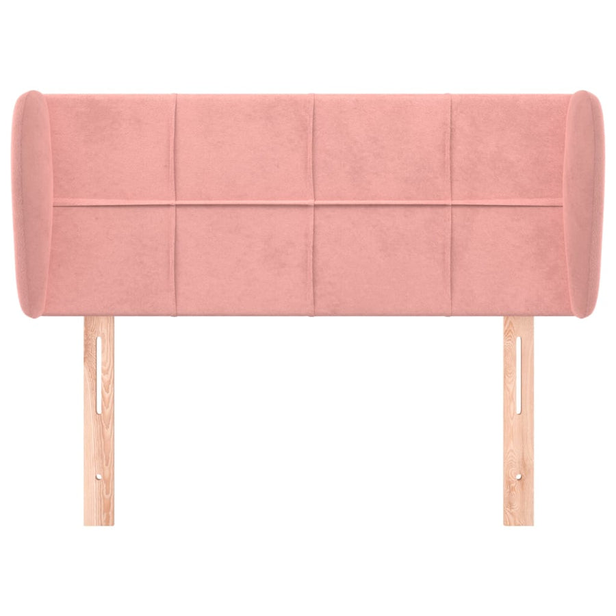 Hoofdbord Met Randen 103X23X78/88 Cm Fluweel Roze 103 x 23 x 78/88 cm
