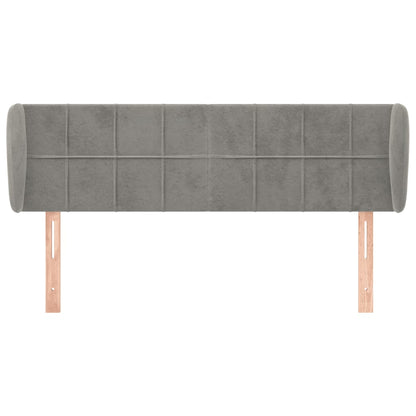 Hoofdbord Met Randen Fluweel 147 x 23 x 78/88 cm Lichtgrijs