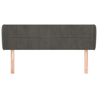 Hoofdbord met randen 147x23x78/88 cm fluweel donkergrijs 147 x 23 x 78/88 cm Donkergrijs