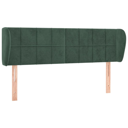 Hoofdbord met randen 147x23x78/88 cm fluweel donkergroen 147 x 23 x 78/88 cm Donkergroen