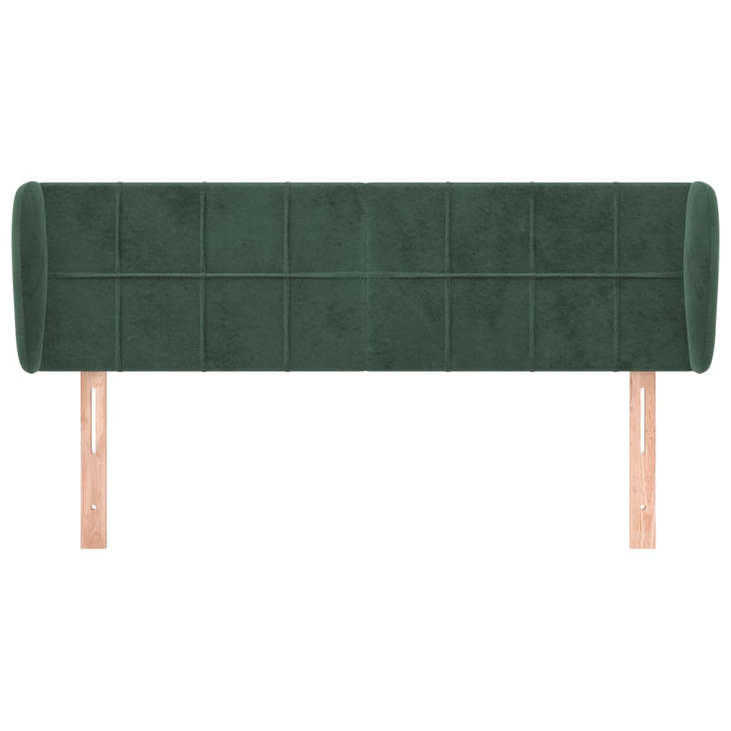 Hoofdbord met randen 147x23x78/88 cm fluweel donkergroen 147 x 23 x 78/88 cm Donkergroen