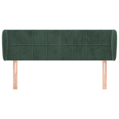 Hoofdbord met randen 147x23x78/88 cm fluweel donkergroen 147 x 23 x 78/88 cm Donkergroen