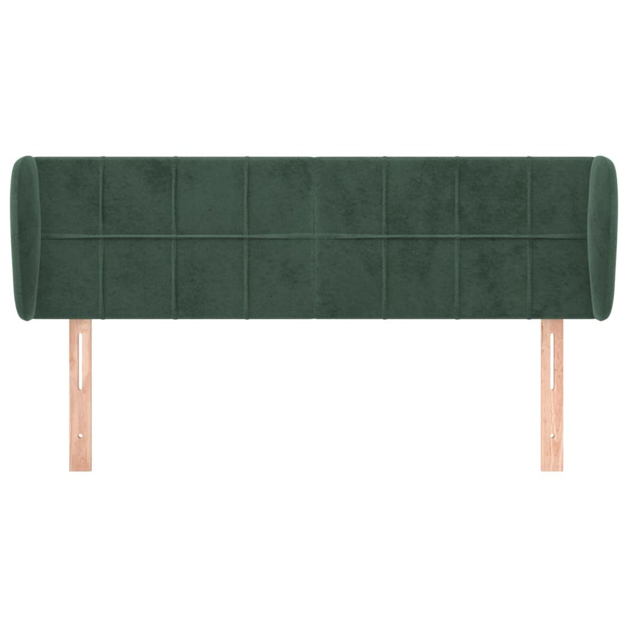Hoofdbord met randen 147x23x78/88 cm fluweel donkergroen 147 x 23 x 78/88 cm Donkergroen