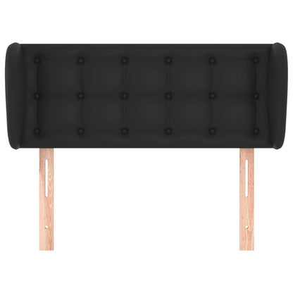 Hoofdbord Met Randen Kunstleer 83 x 23 x 78/88 cm Zwart