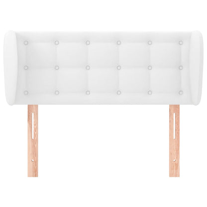 Hoofdbord Met Randen Kunstleer 83 x 23 x 78/88 cm Wit