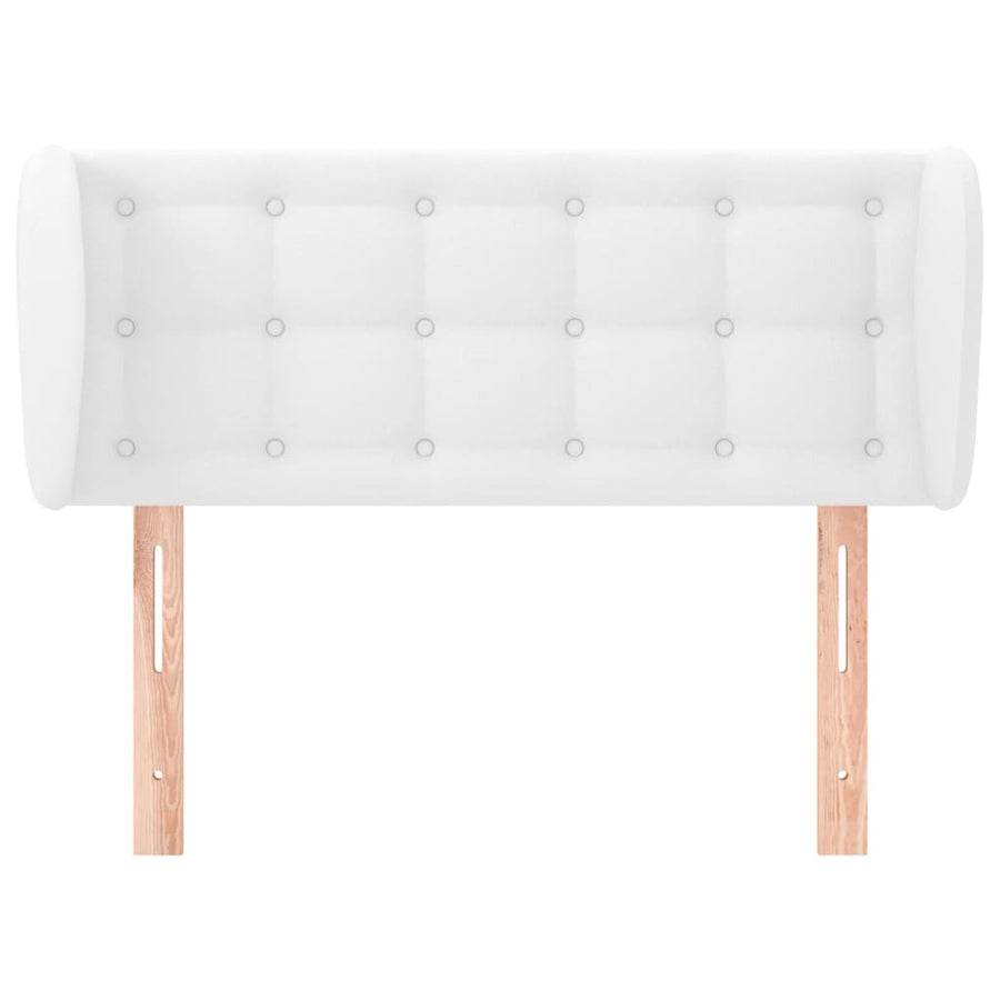 Hoofdbord Met Randen Kunstleer 83 x 23 x 78/88 cm Wit