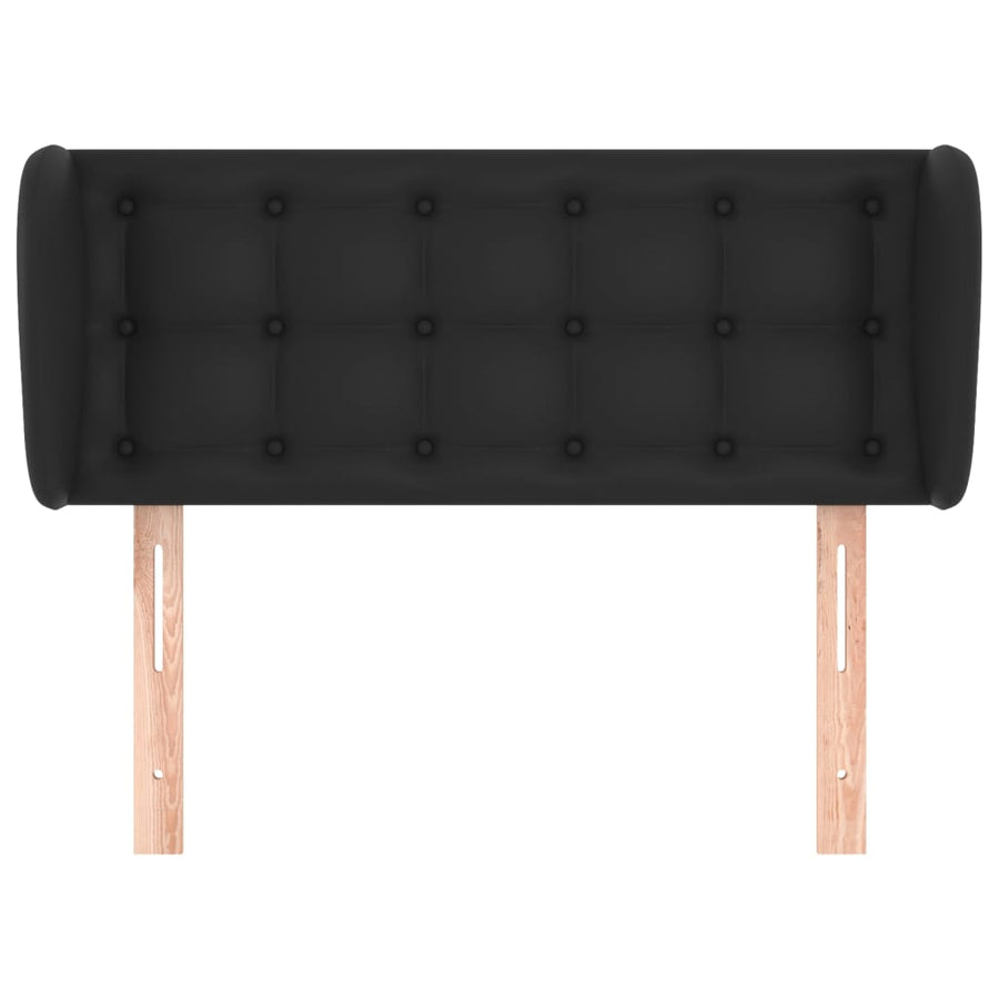 Hoofdbord Met Randen Kunstleer 93 x 23 x 78/88 cm Zwart