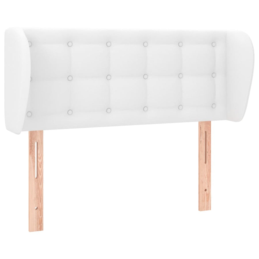 Hoofdbord Met Randen Kunstleer 93 x 23 x 78/88 cm Wit