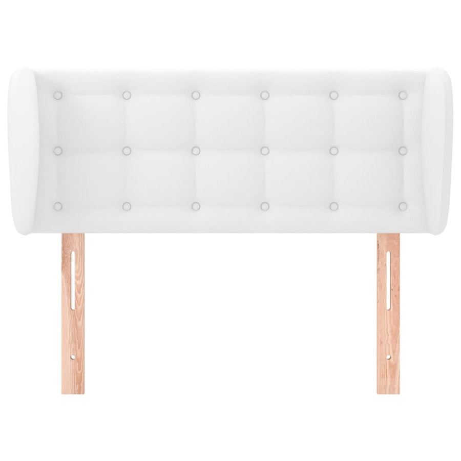 Hoofdbord Met Randen Kunstleer 93 x 23 x 78/88 cm Wit