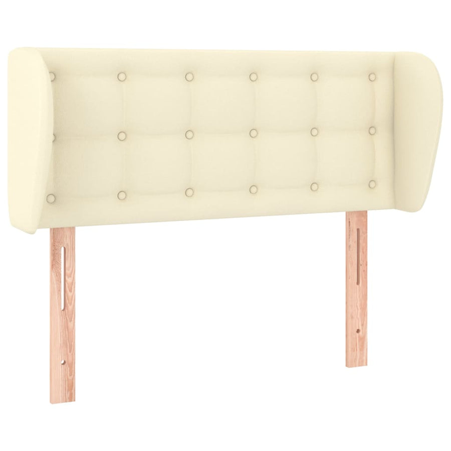 Hoofdbord Met Randen Kunstleer Kleurig 93 x 23 x 78/88 cm Crème