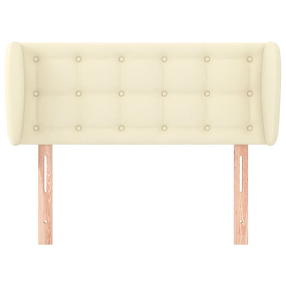 Hoofdbord Met Randen Kunstleer Kleurig 93 x 23 x 78/88 cm Crème