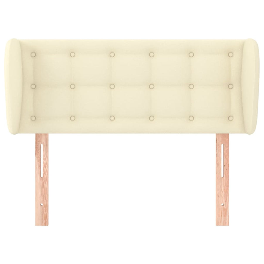 Hoofdbord Met Randen Kunstleer Kleurig 93 x 23 x 78/88 cm Crème