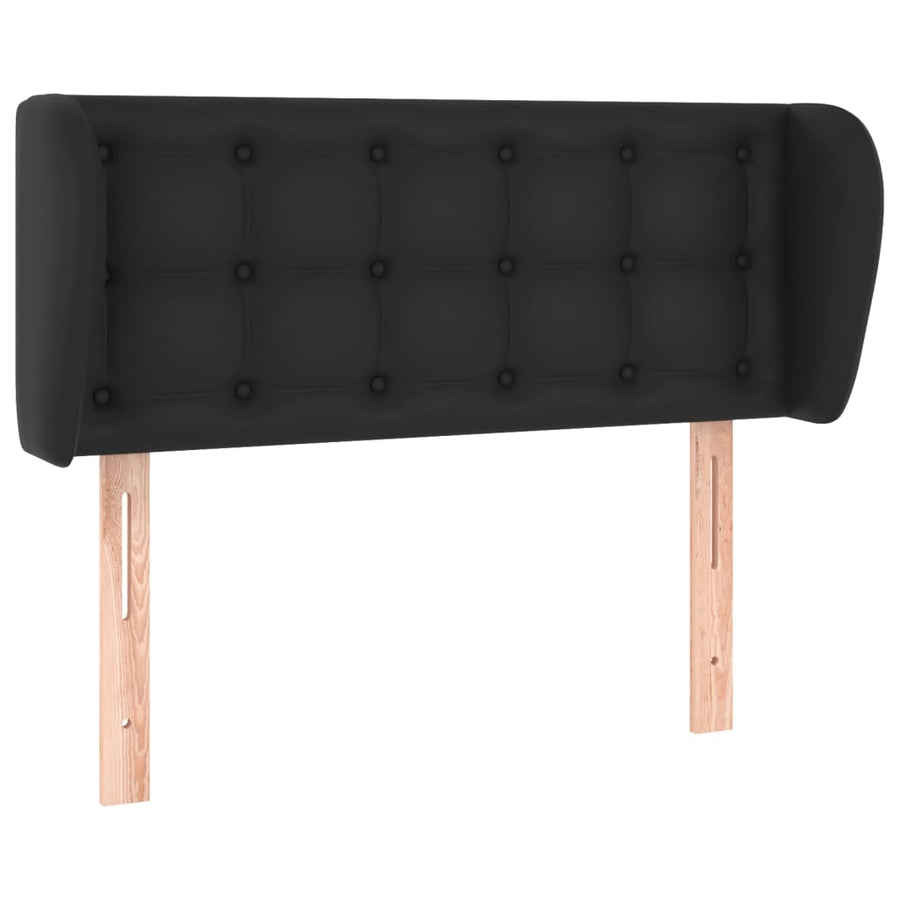 Hoofdbord Met Randen Kunstleer 103 x 23 x 78/88 cm Zwart