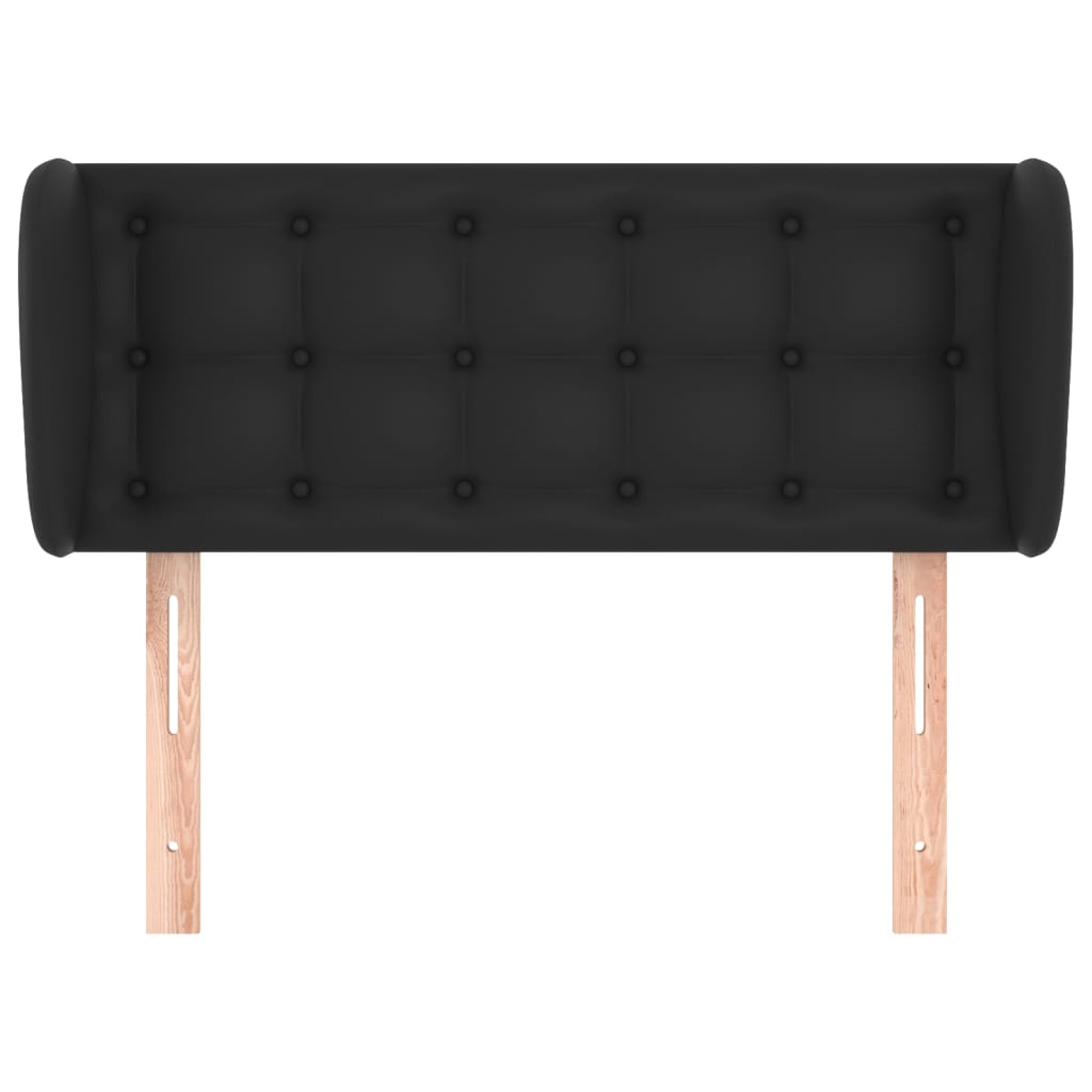 Hoofdbord Met Randen Kunstleer 103 x 23 x 78/88 cm Zwart