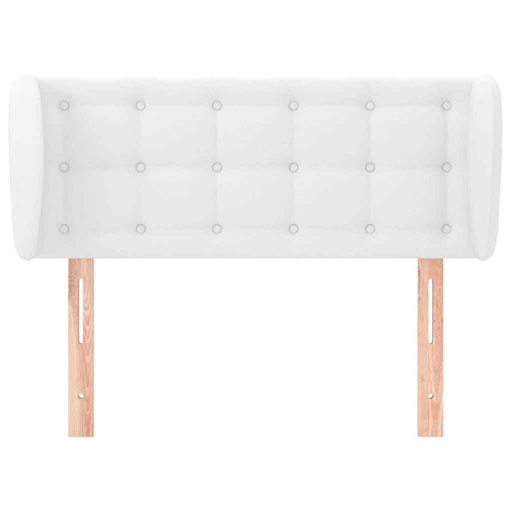 Hoofdbord Met Randen Kunstleer 103 x 23 x 78/88 cm Wit