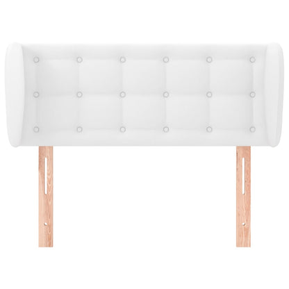 Hoofdbord Met Randen Kunstleer 103 x 23 x 78/88 cm Wit
