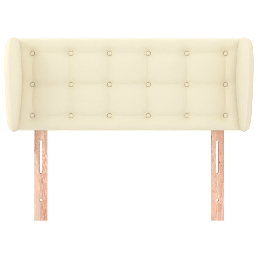Hoofdbord Met Randen Kunstleer Kleurig 103 x 23 x 78/88 cm Crème