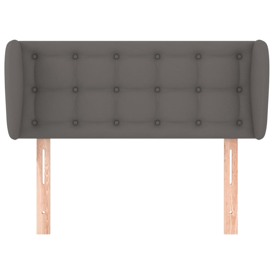 Hoofdbord Met Randen Kunstleer 103 x 23 x 78/88 cm Grijs