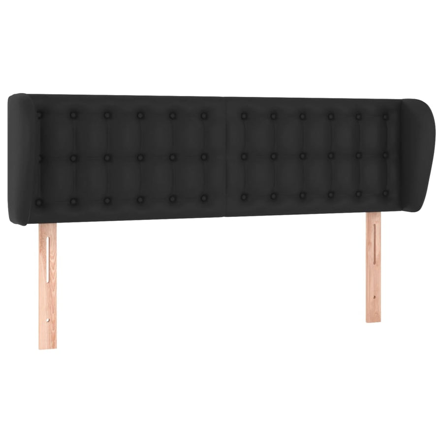 Hoofdbord Met Randen Kunstleer 147 x 23 x 78/88 cm Zwart