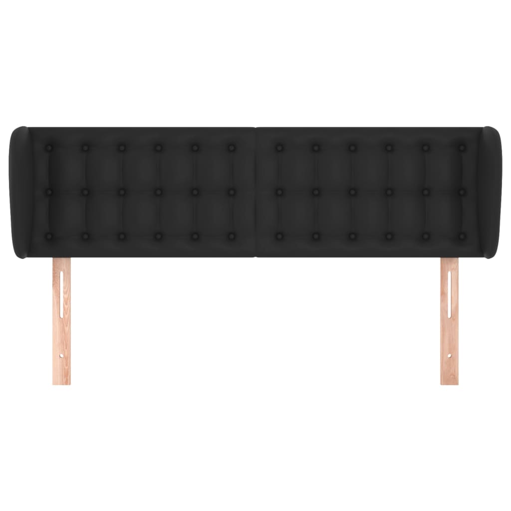 Hoofdbord Met Randen Kunstleer 147 x 23 x 78/88 cm Zwart