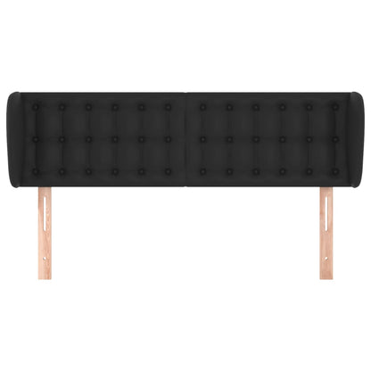 Hoofdbord Met Randen Kunstleer 147 x 23 x 78/88 cm Zwart