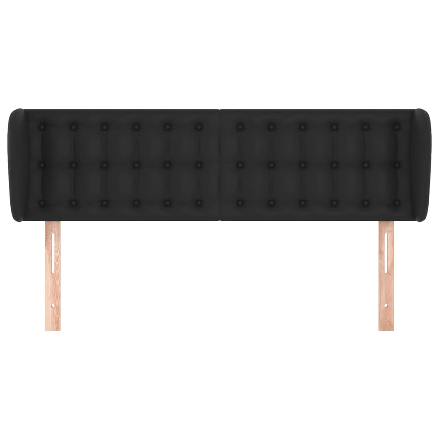 Hoofdbord Met Randen Kunstleer 147 x 23 x 78/88 cm Zwart