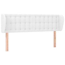 Hoofdbord Met Randen Kunstleer 147 x 23 x 78/88 cm Wit