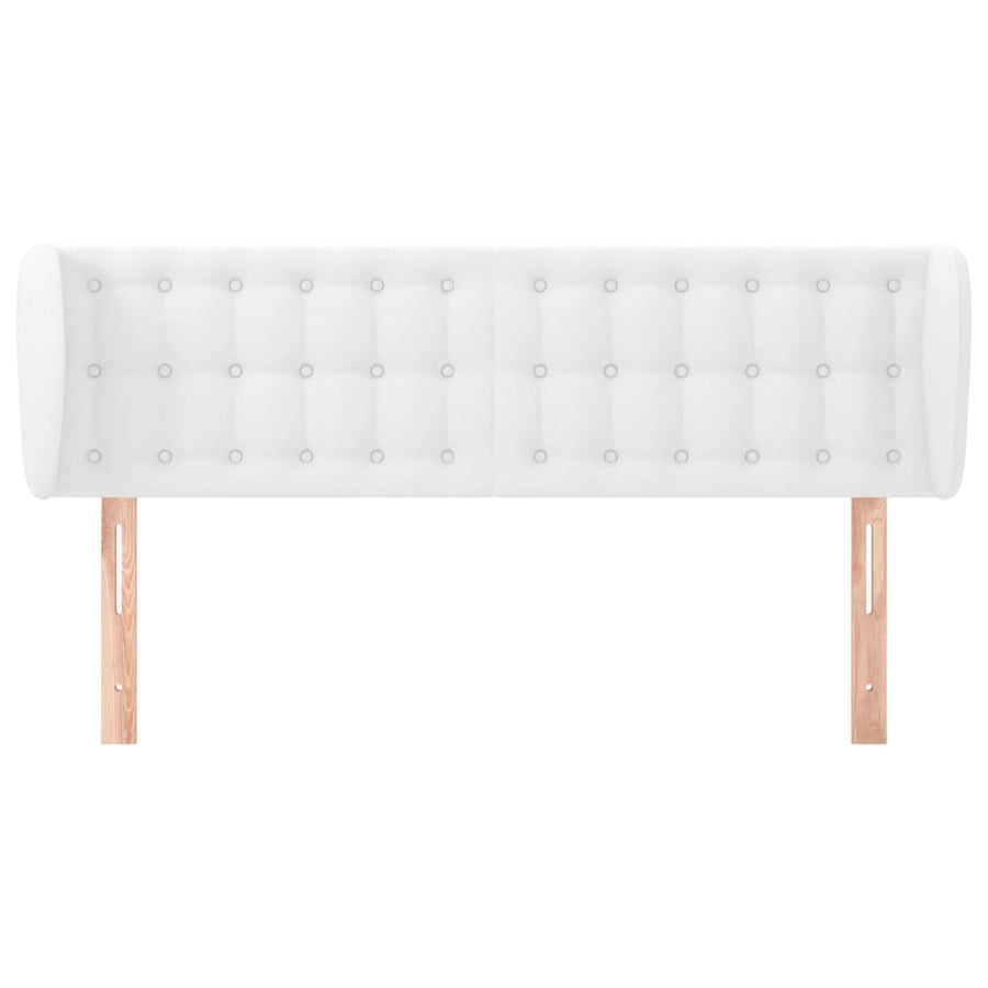 Hoofdbord Met Randen Kunstleer 147 x 23 x 78/88 cm Wit