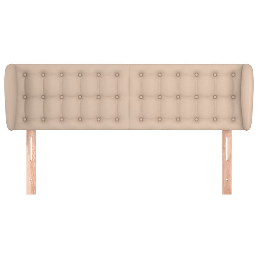 Hoofdbord Met Randen Kunstleer Kleur 147 x 23 x 78/88 cm Cappuccino