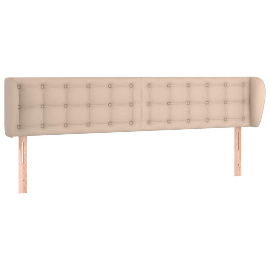 Hoofdbord met randen 163x23x78/88 cm kunstleer cappuccinokleur