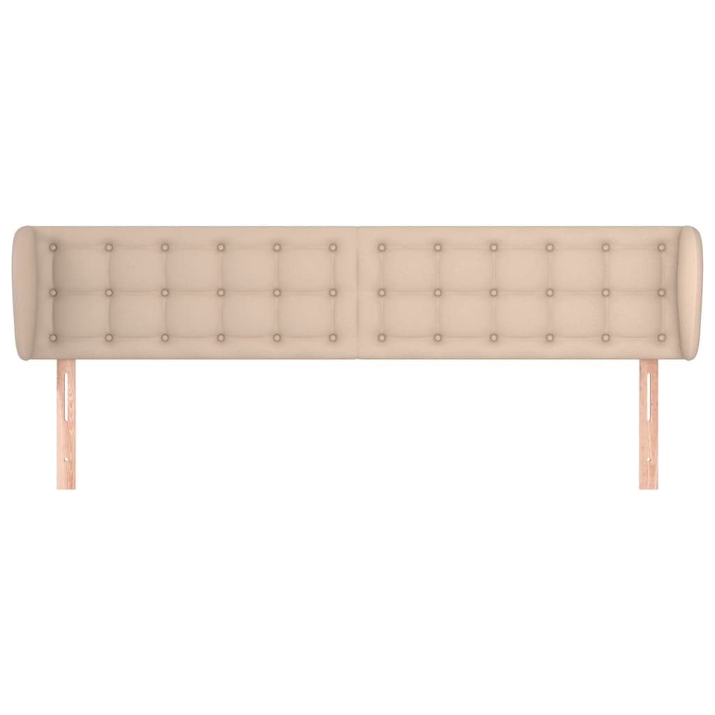 Hoofdbord met randen 163x23x78/88 cm kunstleer cappuccinokleur