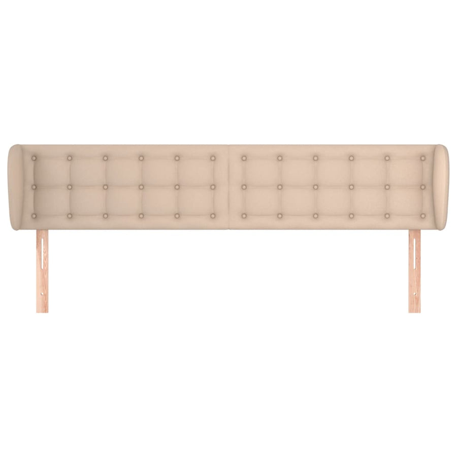 Hoofdbord Met Randen Kunstleer Kleur 183 x 23 x 78/88 cm Cappuccino