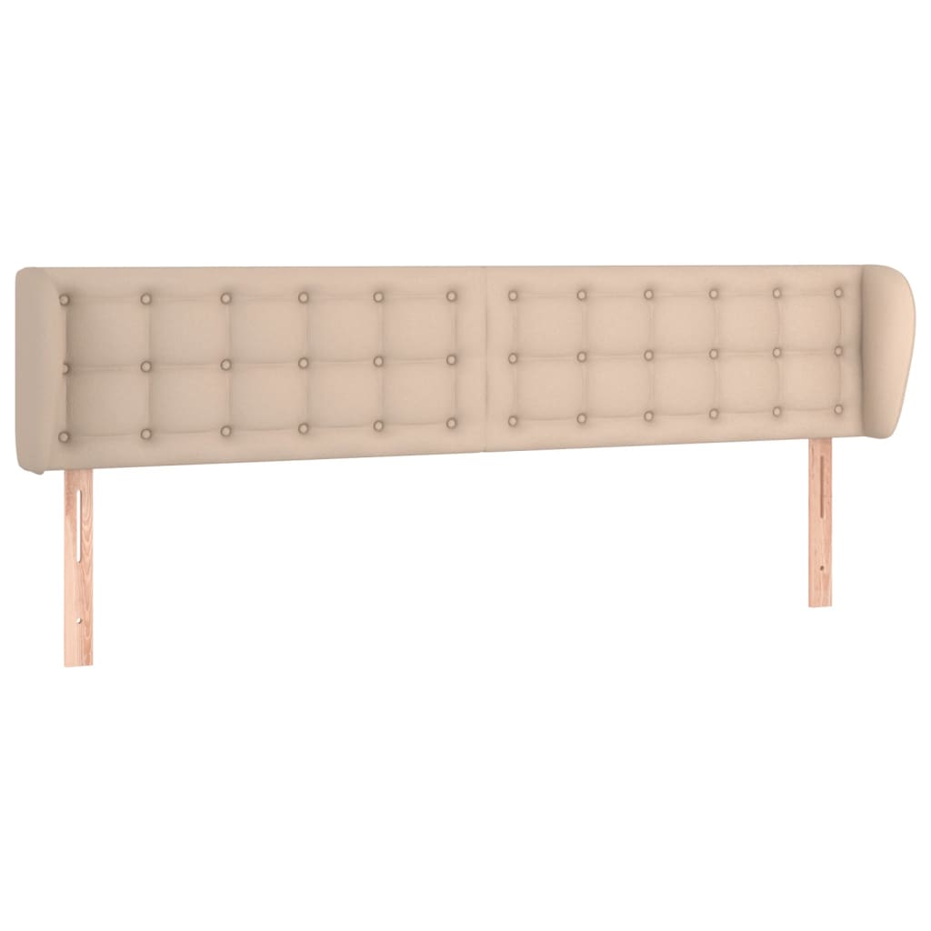 Hoofdbord met randen 203x23x78/88 cm kunstleer cappuccinokleur