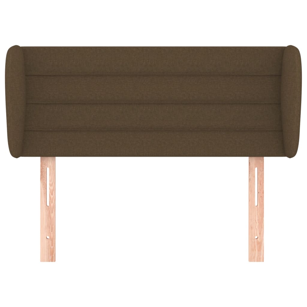 Hoofdbord Met Randen Stof 83 x 23 x 78/88 cm Donkerbruin