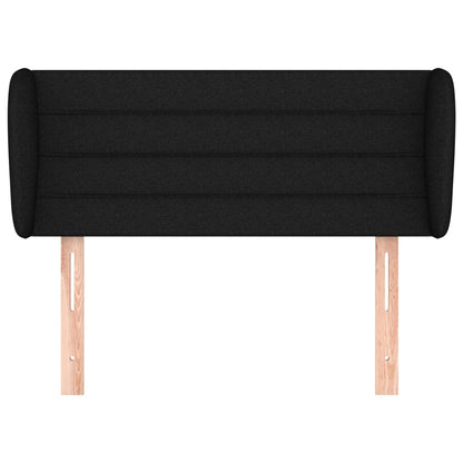 Hoofdbord met randen 93x23x78/88 cm stof zwart 93 x 23 x 78/88 cm Zwart