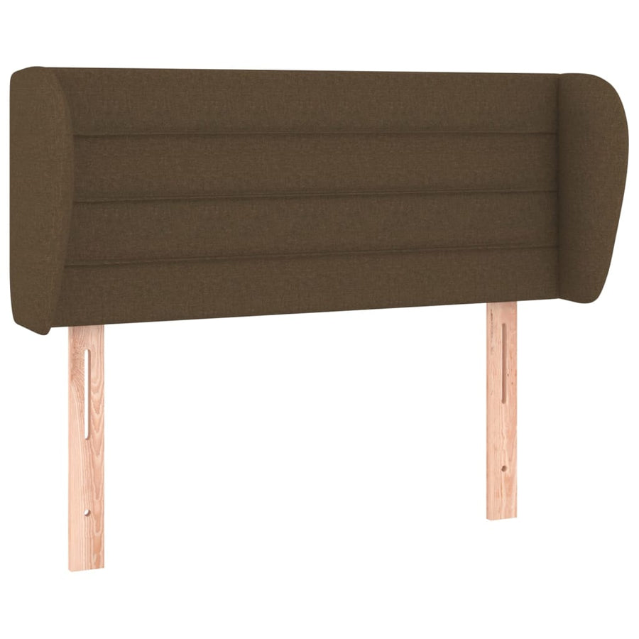 Hoofdbord Met Randen Stof 93 x 23 x 78/88 cm Donkerbruin