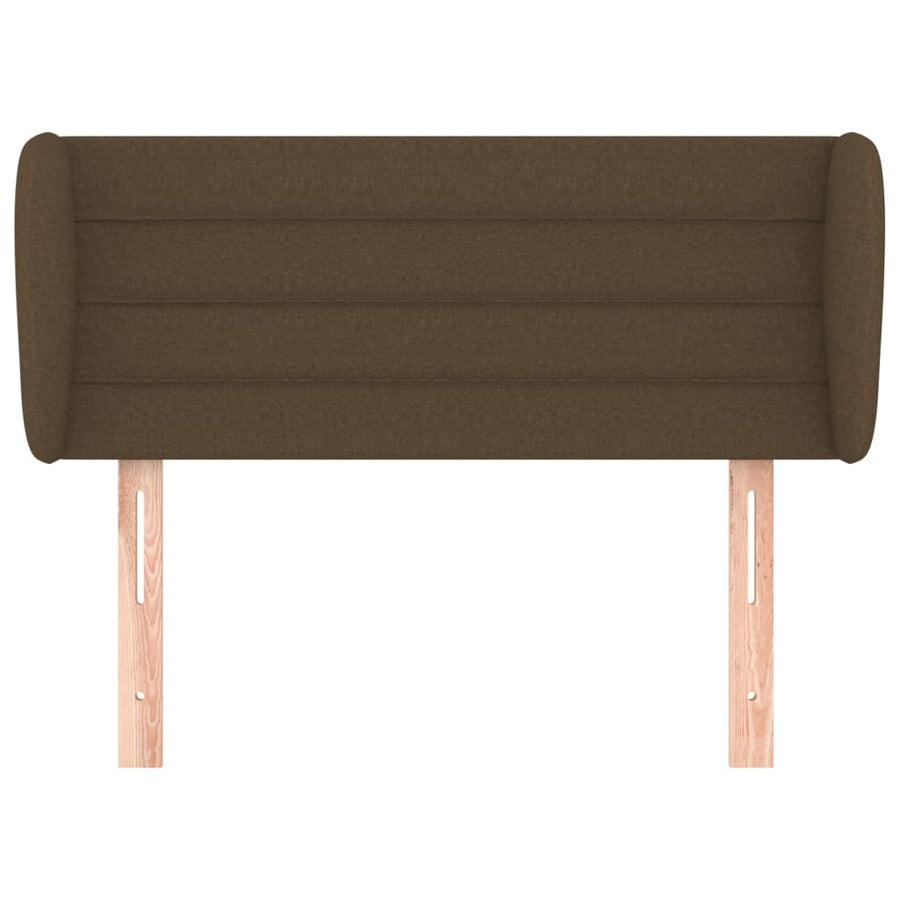 Hoofdbord Met Randen Stof 93 x 23 x 78/88 cm Donkerbruin