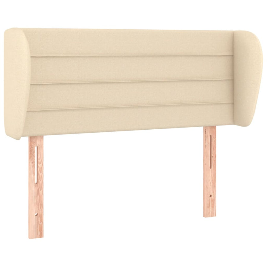 Hoofdbord met randen 93x23x78/88 cm stof crèmekleurig 93 x 23 x 78/88 cm Crème