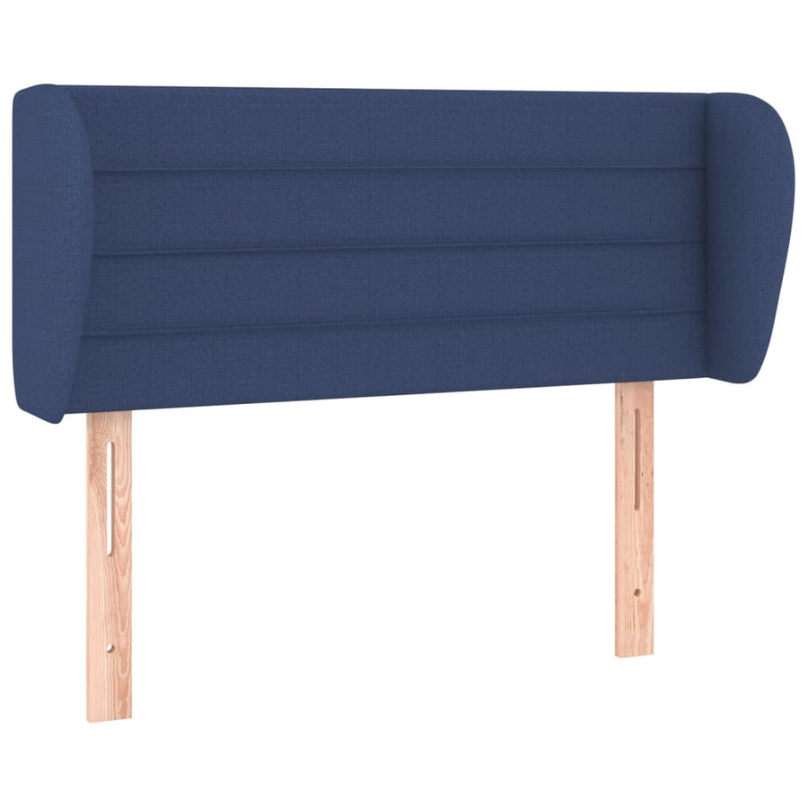 Hoofdbord met randen 93x23x78/88 cm stof blauw