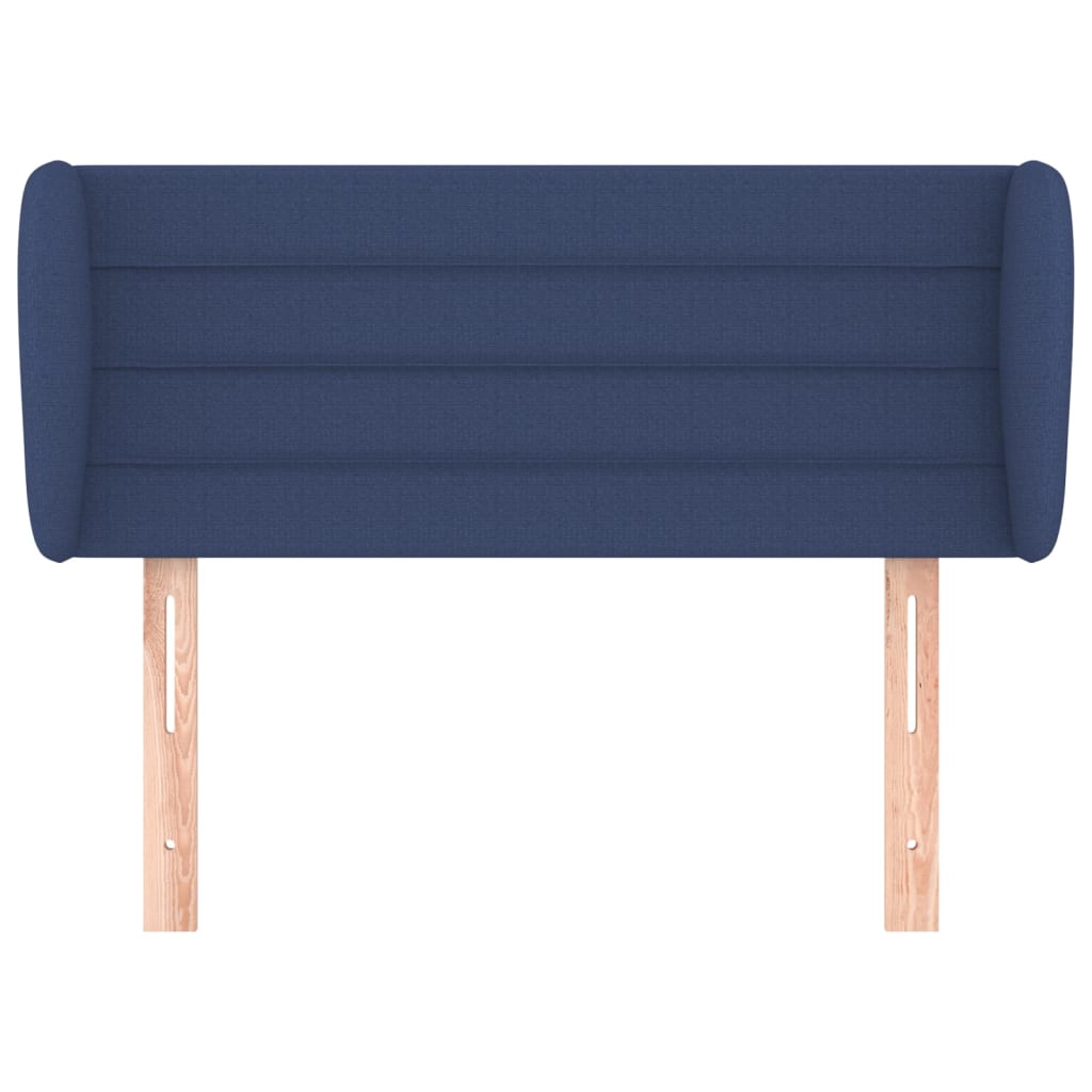 Hoofdbord met randen 93x23x78/88 cm stof blauw