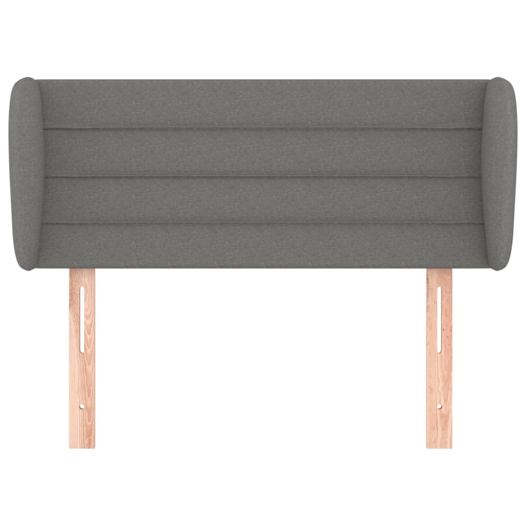 Hoofdbord met randen 103x23x78/88 cm stof donkergrijs 103 x 23 x 78/88 cm Donkergrijs