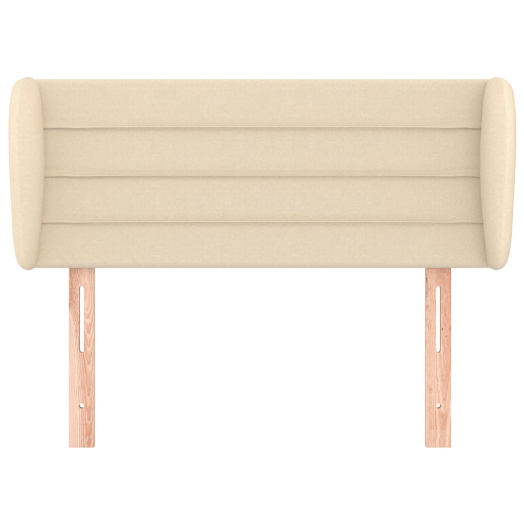 Hoofdbord met randen 103x23x78/88 cm stof crèmekleurig 103 x 23 x 78/88 cm Crème