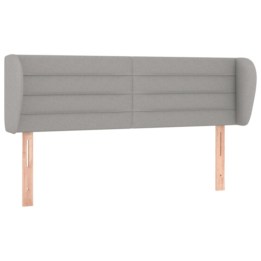 Hoofdbord met randen 147x23x78/88 cm stof lichtgrijs 147 x 23 x 78/88 cm Lichtgrijs