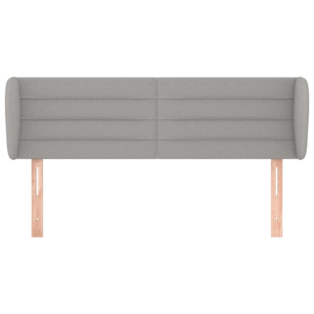 Hoofdbord met randen 147x23x78/88 cm stof lichtgrijs 147 x 23 x 78/88 cm Lichtgrijs