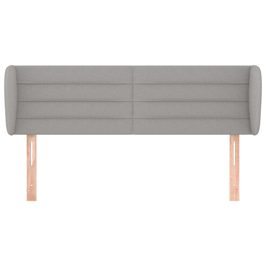 Hoofdbord met randen 147x23x78/88 cm stof lichtgrijs 147 x 23 x 78/88 cm Lichtgrijs