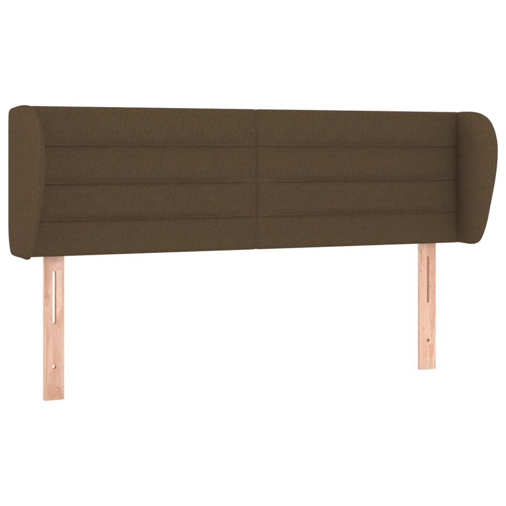 Hoofdbord met randen 147x23x78/88 cm stof donkerbruin 147 x 23 x 78/88 cm Donkerbruin