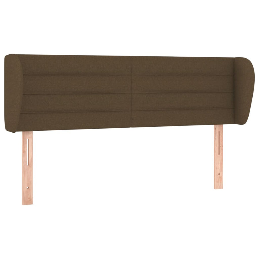 Hoofdbord met randen 147x23x78/88 cm stof donkerbruin 147 x 23 x 78/88 cm Donkerbruin