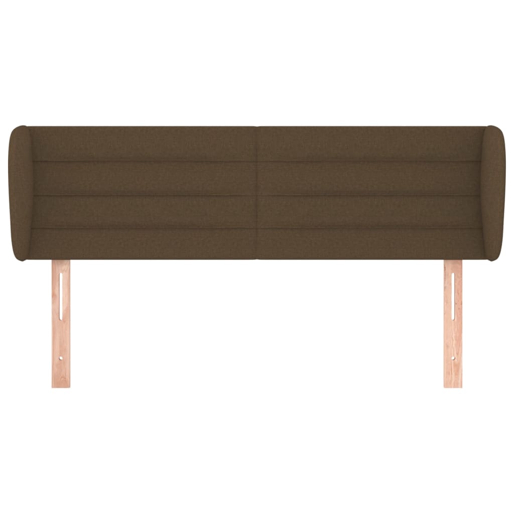 Hoofdbord met randen 147x23x78/88 cm stof donkerbruin 147 x 23 x 78/88 cm Donkerbruin