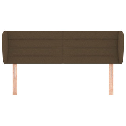 Hoofdbord met randen 147x23x78/88 cm stof donkerbruin 147 x 23 x 78/88 cm Donkerbruin